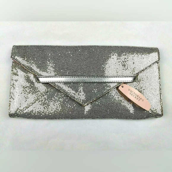 VICTORIA’S‎ SECRET Glitter Envelope Clutch Purse - Picture 1 of 4